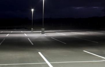 parking lot freshly striped in alabama