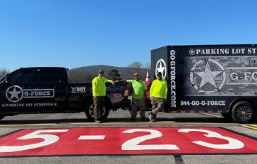 three members at first airfield striping project in alabama