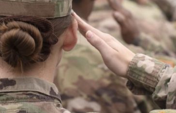 veteran saluting