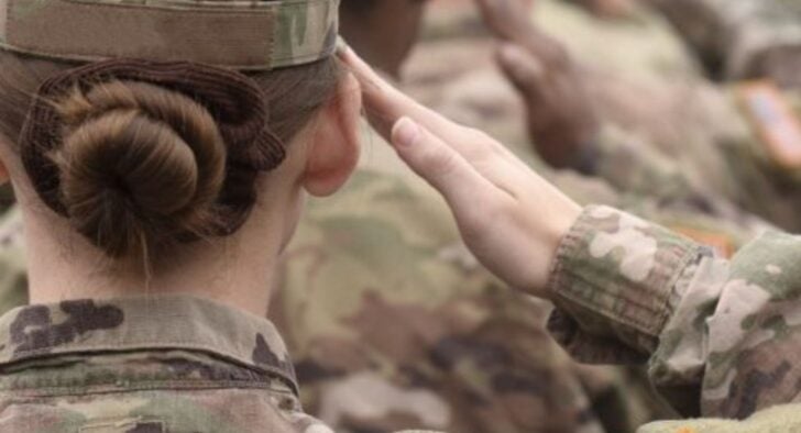 veteran saluting