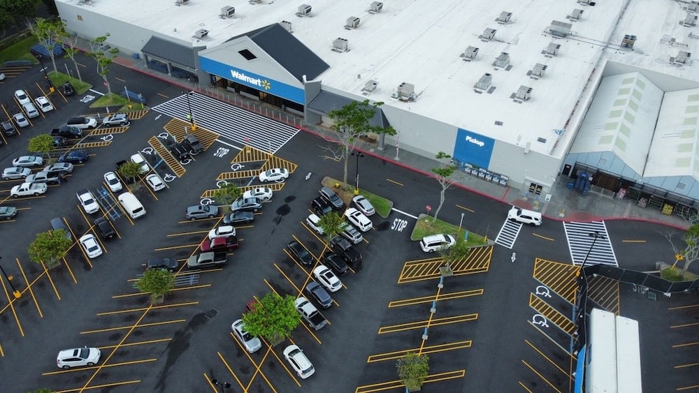 walmart parking lot striping services
